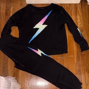 Black Lightning Bolt Tracksuit